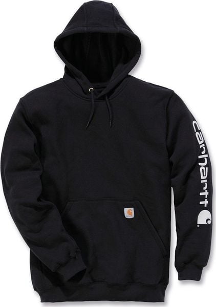 Carhartt Bluza Carhartt Midweight Signature Logo Black. Czarne bluzy męskie Carhartt, m, bez wzorów, bez ramiączek, bez kaptura. Za 265.11 zł.