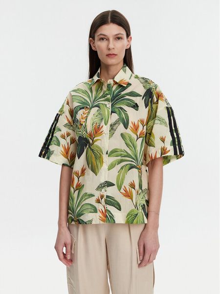 Adidas Koszula FARM Premium JD6280 Zielony Loose Fit. Zielone koszule damskie Adidas, l, bez wzorów, z syntetyku, bez kołnierzyka, bez ramiączek. Za 249.99 zł.