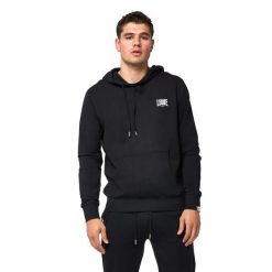 Leone Basic Men's Pull-On Hoodies. Czarne bluzy męskie LEONE 1947 APPAREL, s, bez wzorów, z bawełny, sportowe, bez ramiączek, bez kaptura. Za 147.31 zł.