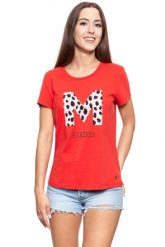 MUSTANG T SHIRT DAMSKI Alina C Print Molten Lava 1009028 7179. Czerwone t-shirty damskie Mustang, s, bez wzorów, bez kołnierzyka, bez ramiączek. W wyprzedaży za 39.99 zł.