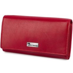 Portfel skórzany damski poziomy RFiD skóra na karty klasyk czerwony Beltimore A03. Czerwone portfele damskie ze skóry. Za 75.99 zł.