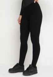 Czarne Wiskozowe Legginsy z Gumką w Pasie Cazvina. Czarne legginsy damskie Born2be, bez wzorów, z jeansu. Za 49.99 zł.