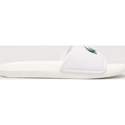 Lacoste - Klapki. Białe klapki męskie Lacoste, bez wzorów, z materiału, bez zapięcia. W wyprzedaży za 149.90 zł.