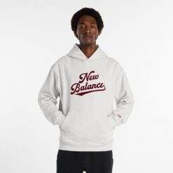 Bluza męska New Balance MT53902AHH – szara. Szare bluzy sportowe męskie New Balance, m, z aplikacjami, z bawełny, bez kaptura. Za 409.99 zł.