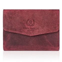 Portfel damski skórzany PAOLO PERUZZI różowy T-35-CHR. Czerwone portfele damskie Paolo Peruzzi, ze skóry. Za 69.99 zł.