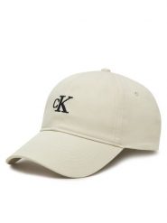 Calvin Klein Jeans Czapka z daszkiem Embroidered Monogram Cap LV04K5024G Biały. Białe czapki damskie Calvin Klein Jeans, bez wzorów, z bawełny. Za 89.99 zł.