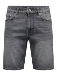 Only & Sons Szorty jeansowe Weft 22034527 Szary Regular Fit. Szare szorty męskie Only & Sons, bez wzorów, z jeansu. Za 79.99 zł.