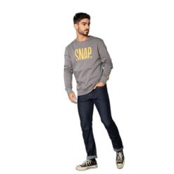 Sweter z logo Snap Climbing. Szare swetry męskie SNAP CLIMBING, xs, bez wzorów, z bawełny, bez kołnierzyka, bez ramiączek. Za 248.50 zł.