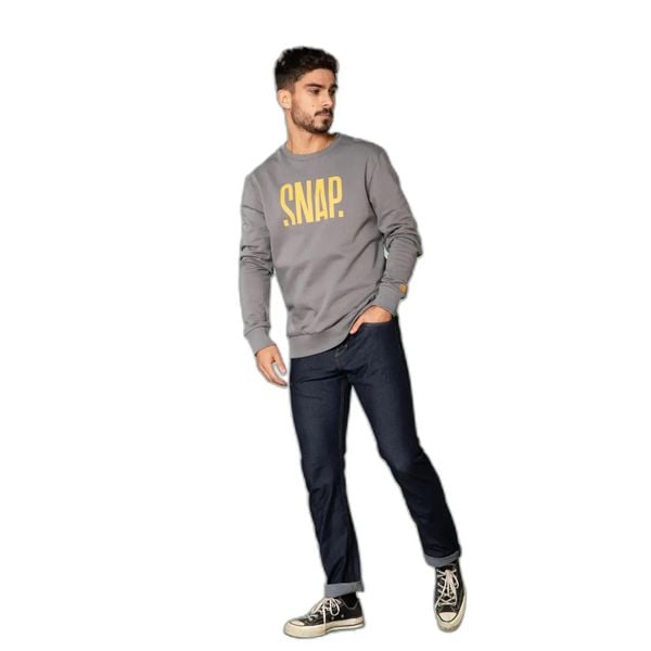 Sweter z logo Snap Climbing. Szare swetry męskie SNAP CLIMBING, xs, bez wzorów, z bawełny, bez kołnierzyka, bez ramiączek. Za 244.00 zł.