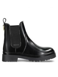 Gant Sztyblety 31551158 Czarny. Czarne botki damskie GANT, bez wzorów, ze skóry, bez obcasa, na płaskiej podeszwie, bez zapięcia. Za 729.99 zł.