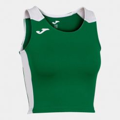 Tank top do biegania damski Joma Record II Crop top. Białe topy damskie Joma, s, bez wzorów, sportowe, bez kołnierzyka, bez ramiączek. Za 132.00 zł.