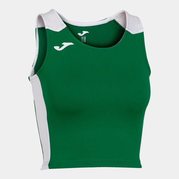 Tank top do biegania damski Joma Record II Crop top. Białe topy damskie Joma, s, bez wzorów, sportowe, bez kołnierzyka, bez ramiączek. Za 132.00 zł.