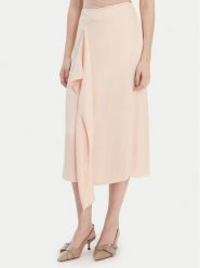 BOSS Spódnica midi Vemuth 50552076 Różowy Regular Fit. Czerwone spódnice damskie Boss, bez wzorów, z wiskozy, midi. Za 999.99 zł.