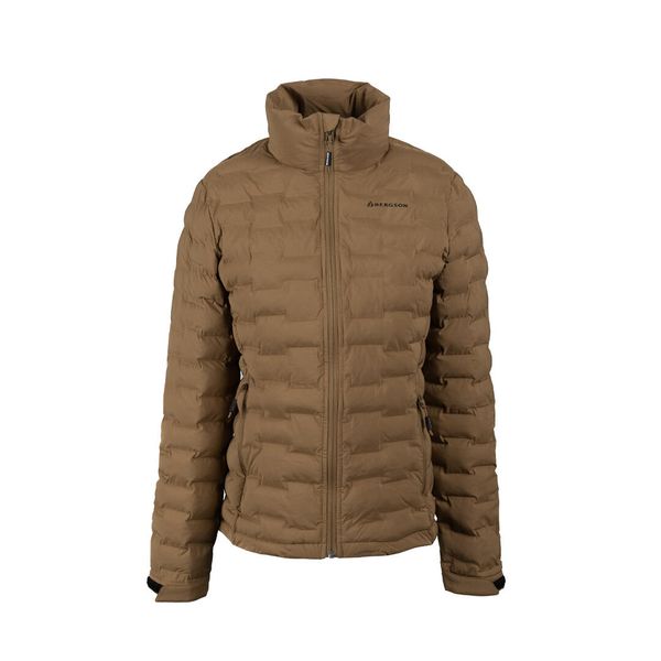 Kurtka primaloft damska Solace. Brązowe kurtki sportowe damskie Bergson, na jesień, m, bez wzorów, z puchu, bez ramiączek, bez kaptura, trekkingowe, primaloft. Za 383.00 zł.