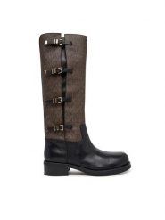 MICHAEL Michael Kors Kozaki Darrington 40F5DTFB7L Czarny. Czarne kozaki damskie MICHAEL Michael Kors, bez wzorów, ze skóry, bez obcasa, na płaskiej podeszwie, bez zapięcia. Za 1,579.00 zł.