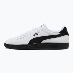 Buty damskie PUMA Smash 3.0 Embedded. Białe obuwie sportowe damskie Puma, bez wzorów, z zamszu, bez zapięcia, trekkingowe. Za 239.99 zł.