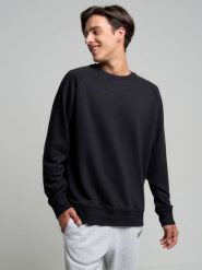 Bluza męska czarna Adamer 906. Czarne bluzy sportowe męskie BIG STAR, l, bez wzorów, z dresówki, bez kaptura. W wyprzedaży za 169.99 zł.