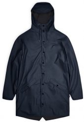 Rains unisex długa kurtka przeciwdeszczowa LONG JACKET W3 12020 47 NAVY M. Niebieskie kurtki sportowe damskie Mac in Sac, m, bez wzorów, bez ramiączek, bez kaptura. Za 399.99 zł.