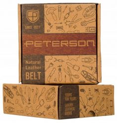 Wąski pasek skórzany Peterson PTN PS-06M czarny. Czarne paski męskie Peterson, z jeansu. Za 47.99 zł.
