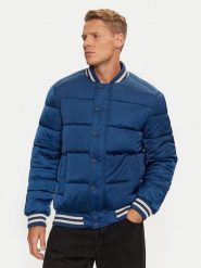Guess Kurtka bomber M4BL31 WGJ92 Niebieski Regular Fit. Niebieskie kurtki męskie Guess, m, z aplikacjami, z syntetyku, bez kaptura. Za 629.99 zł.