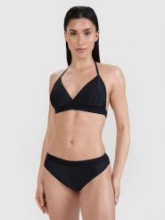 4F Góra od bikini damska - czarna L. Czarne bikini 4F, l, bez wzorów, z elastanu. W wyprzedaży za 59.99 zł.