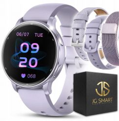 Smartwatch JG Smart Y25 Fioletowy. Fioletowe zegarki smartwatch JG Smart, bez wzorów. Za 269.90 zł.