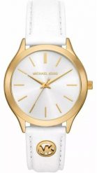 Zegarek Michael Kors Michael Kors Slim Runway MK7544 Zegarek damski pasek biały 38 mm. Białe zegarki damskie Michael Kors. Za 529.99 zł.