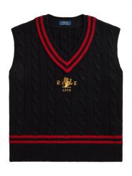 Polo Ralph Lauren Sweter 710B28790001 Czarny Regular Fit. Czarne swetry męskie Polo Ralph Lauren, l, bez wzorów, z wełny, bez kołnierzyka, bez ramiączek. Za 1,698.99 zł.