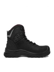 Hunter Półbuty HUNTER-SS-08 W Czarny. Czarne botki damskie Hunter, bez wzorów, z nubiku, bez obcasa, na płaskiej podeszwie, bez zapięcia. Za 349.99 zł.