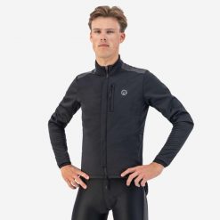 Kurtka zimowa męska Rogelli Deep Winter. Czarne kurtki męskie Rogelli, na zimę, m, bez wzorów, sportowe, bez kaptura. Za 577.00 zł.