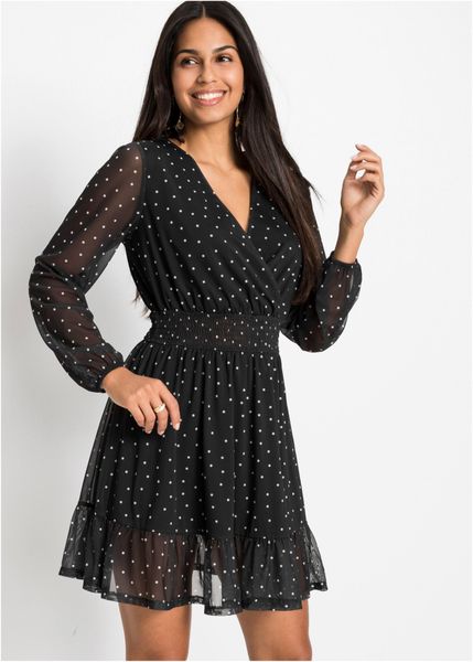 Sukienka mini. Czarne sukienki damskie bonprix, bez wzorów, eleganckie, bez kołnierzyka, bez ramiączek, mini. Za 149.99 zł.