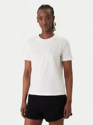 Versace Jeans T-Shirt 80HAHT09 Biały Regular Fit. Białe t-shirty damskie Versace Jeans, xs, bez wzorów, z bawełny, bez kołnierzyka, bez ramiączek. Za 659.99 zł.