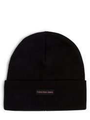 Calvin Klein Jeans Czapka Kobiety Bawełna czarny, ONE SIZE. Czarne czapki damskie Calvin Klein Jeans, bez wzorów, z bawełny, eleganckie. Za 119.95 zł.