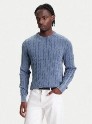 Tommy Hilfiger Sweter Classic MW0MW39524 Błękitny Regular Fit. Niebieskie swetry męskie Tommy Hilfiger, m, bez wzorów, z bawełny, bez kołnierzyka, bez ramiączek. Za 579.99 zł.