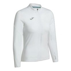 Kurtka z długim rękawem full zip damska Joma R-Night. Czarne kurtki sportowe damskie Joma, xl, bez wzorów, z materiału, bez ramiączek, bez kaptura, do biegania. Za 252.50 zł.