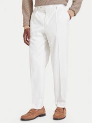 BOSS Chinosy H-Perin 50567533 Kremowy Regular Fit. Białe eleganckie spodnie męskie Boss, bez wzorów, z bawełny. Za 899.99 zł.