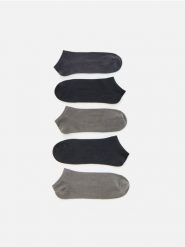 5 pack skarpet stopek - ciemnoszary. Szare skarpety męskie Reserved, bez wzorów. Za 29.99 zł.