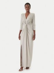 Joseph Ribkoff Sukienka wieczorowa 261743 Beżowy Slim Fit. Brązowe sukienki damskie Joseph Ribkoff, bez wzorów, z syntetyku, wizytowe, bez kołnierzyka, bez ramiączek. Za 1,479.00 zł.