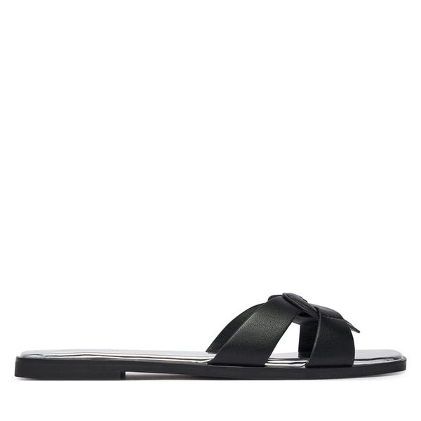 Klapki LOVE MOSCHINO. Czarne klapki damskie Love Moschino, bez wzorów, bez obcasa, bez zapięcia. Za 530.99 zł.