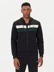 Lacoste Bluza SH5913 Czarny Regular Fit. Czarne bluzy męskie Lacoste, m, bez wzorów, z bawełny, bez ramiączek, bez kaptura. Za 629.99 zł.
