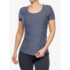 Koszulka szybkoschnąca damska Royal Robbins Amp Lite SS. Niebieskie koszulki sportowe damskie ROYAL ROBBINS, bez wzorów, bez ramiączek. Za 181.99 zł.