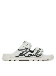 KARL LAGERFELD Klapki Kondo Tred KL80972 Biały. Białe klapki damskie KARL LAGERFELD, bez wzorów, z tworzywa sztucznego, bez obcasa, bez zapięcia. Za 309.99 zł.