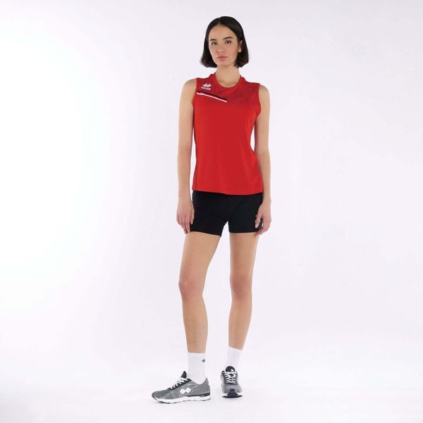 Damski tank top Errea Eloy. Czarne topy damskie ERREA, bez wzorów, bez kołnierzyka, bez ramiączek. Za 189.00 zł.