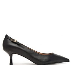 Szpilki LOVE MOSCHINO. Czarne szpilki damskie Love Moschino, bez wzorów, bez obcasa, na szpilce, bez zapięcia. Za 949.99 zł.