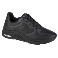 Buty sportowe Sneakersy damskie, Skechers Arch Fit S-Miles. Czarne obuwie sportowe damskie Skechers, bez wzorów, bez zapięcia, trekkingowe. Za 319.99 zł.