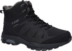 Buty trekkingowe męskie Hi-Tec Raven Insulated Wp. Czarne trekkingi męskie Hi-tec, na zimę, z materiału, bez zapięcia. Za 456.80 zł.