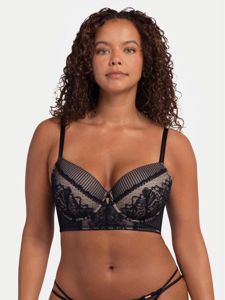 Dorina Biustonosz z fiszbiną Skylar FXTT0079LA091 Czarny. Czarne biustonosze Dorina, bez wzorów, z syntetyku. Za 69.99 zł.