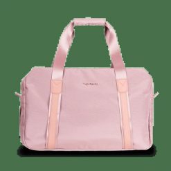 WINGS Torba sportowo - podróżna SKYLARK pink. Czerwone torby podróżne damskie Wings, w ażurowe wzory, z materiału, duże. Za 149.90 zł.