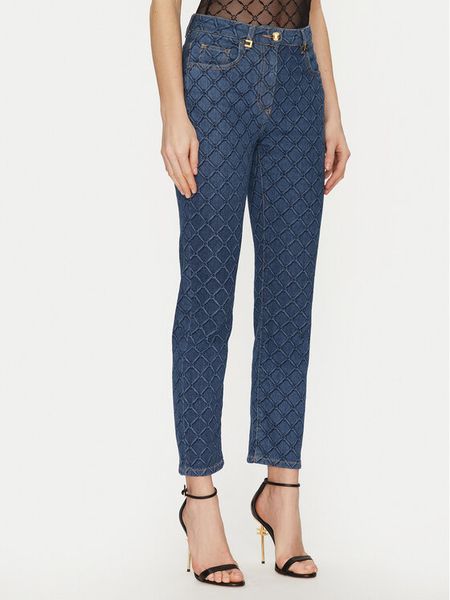 Elisabetta Franchi Jeansy PJ-95N-51E2-V400 Granatowy Regular Fit. Niebieskie jeansy damskie Elisabetta Franchi, bez wzorów, z bawełny. Za 869.00 zł.