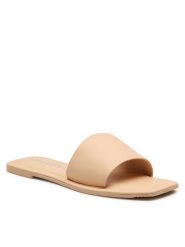 Vero Moda Klapki Kilea 10286498 Beżowy. Brązowe klapki damskie Vero Moda, bez wzorów, ze skóry, bez obcasa, bez zapięcia. Za 249.99 zł.